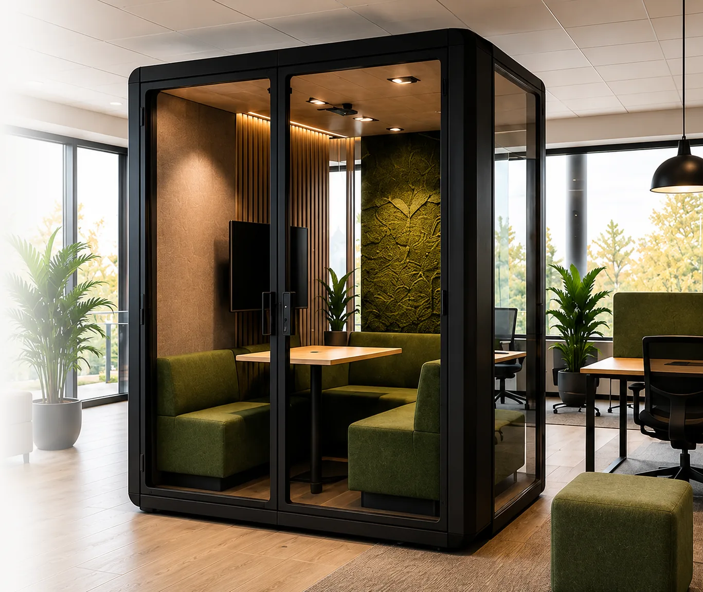 Akustisch gedämmte Meetingbox