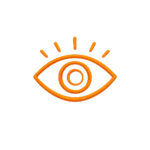 Strahlendes Auge Symbol